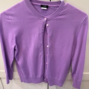 J. Crew Purple Hyacinth Jackie Cardigan